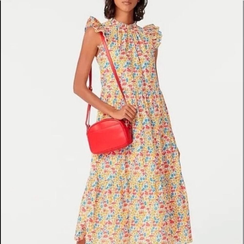 J.Crew x Liberty Tiered dress in Liberty® poppy and daisy print M